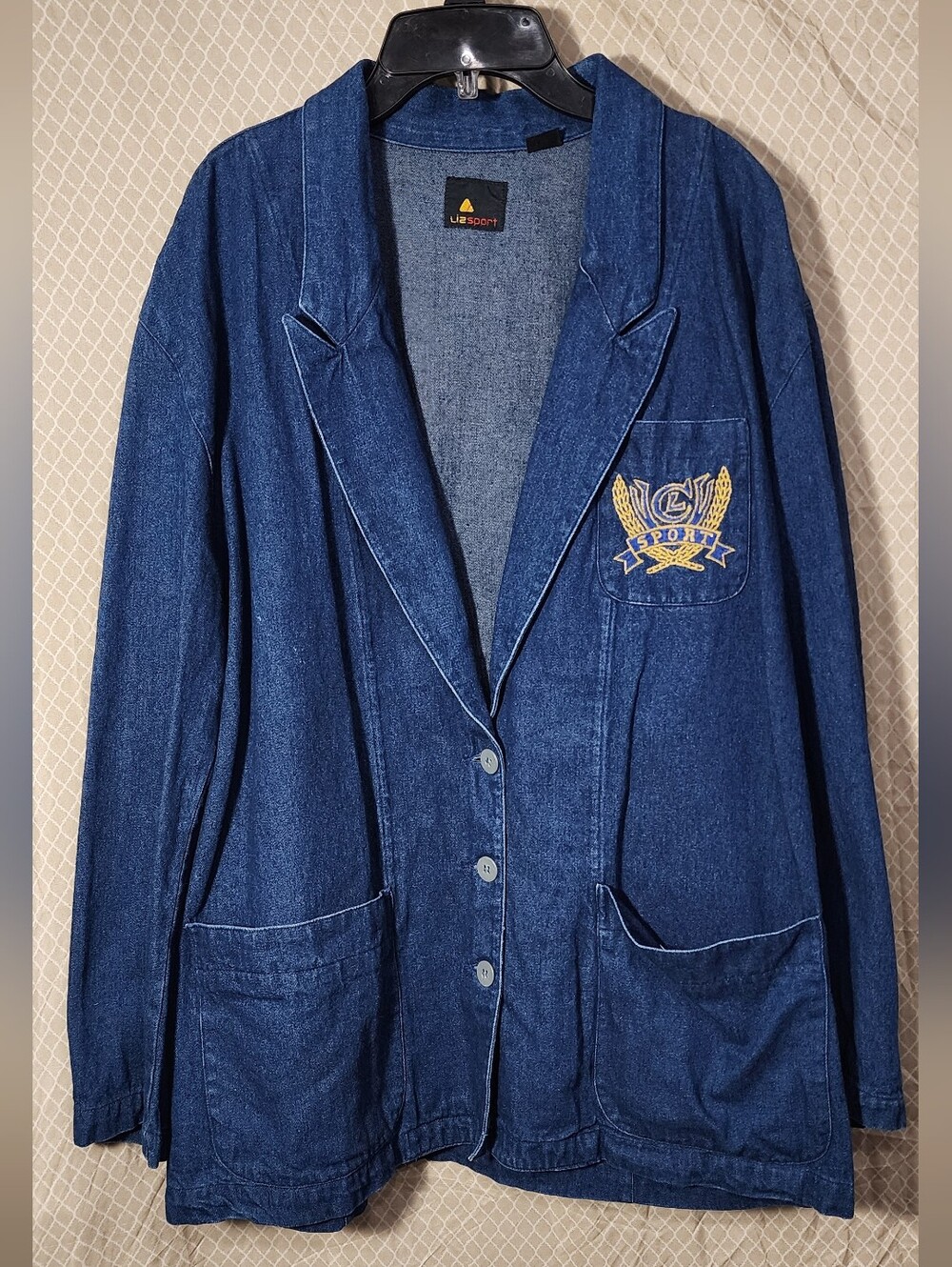 Vintage Liz Claiborne Liz Sport Denim Blazer Women's Large Used Ready2Wear